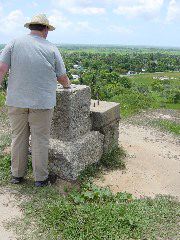La Venta, John atop big mound